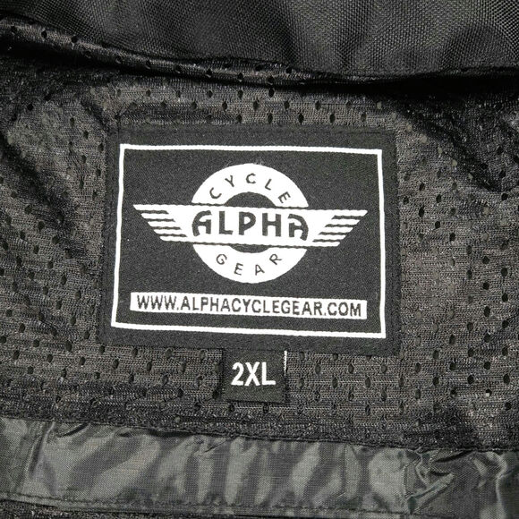 Alpha Cycle Gear Mesh Motorcycle Jacket CE Armor Hi Vis Black 2XL Bikercore - Picture 8 of 14